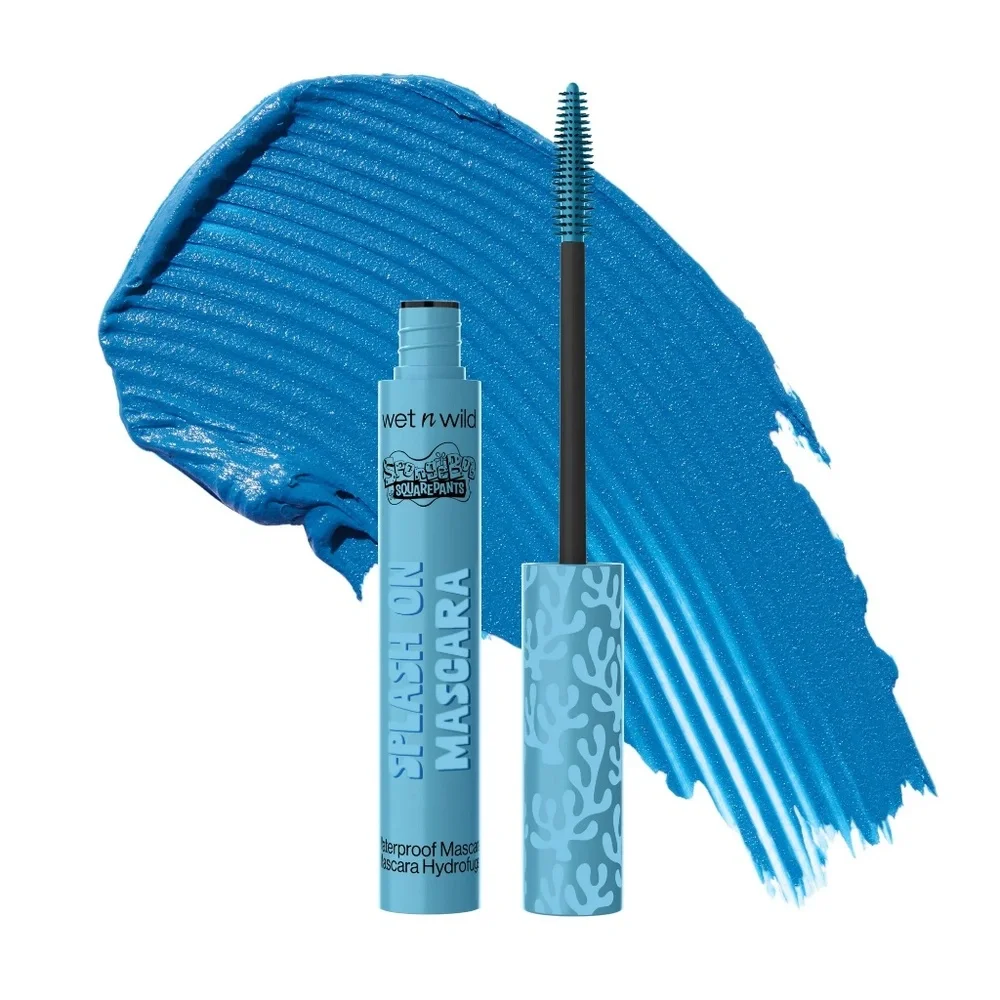 3pc Wet N Wild SpongeBob Splash On WATERPROOF MASCARA - Black Blue Yellow SEALED